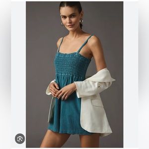 Anthropologie NWT Pilcro Smocked Romper size S.